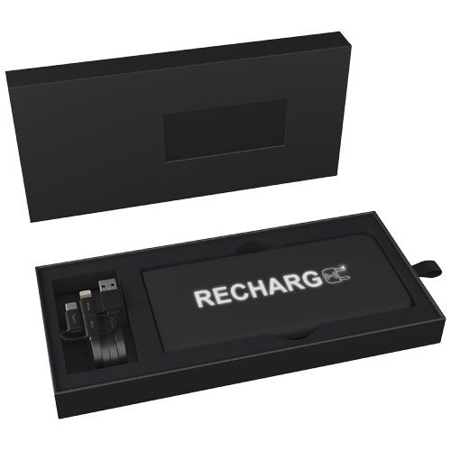 black SCX.design P15 5000 mAh bateria externa retroiluminada