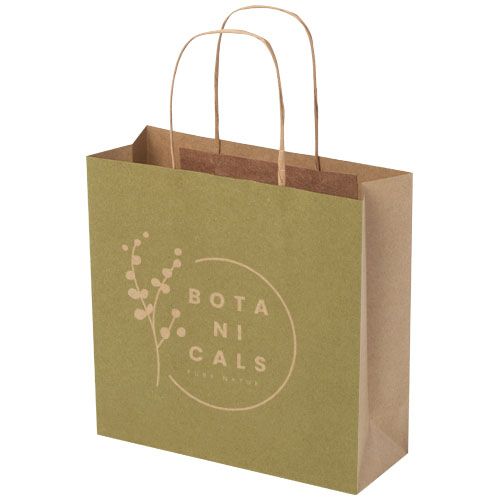 BOLSA DE PAPEL KRAFT 120 G/M2 CON ASAS DE PAPEL RETORCIDO, PEQUEÑA