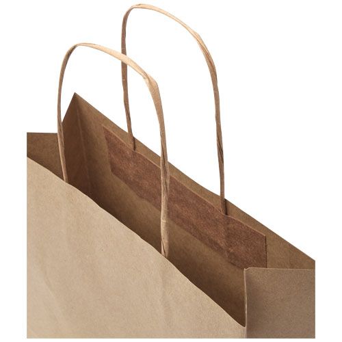 kraft Bolsa de papel kraft 120 g/m2 con asas de papel retorcido, pequeña