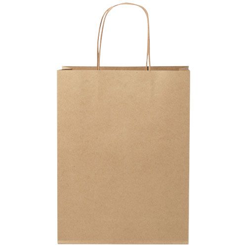 kraft Bolsa de papel kraft 120 g/m2 con asas de papel retorcido, mediana