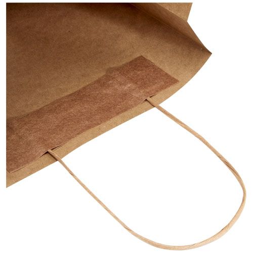 kraft Bolsa de papel kraft 120 g/m2 con asas de papel retorcido, mediana