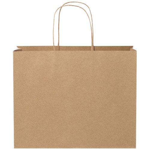 Bolsa de papel kraft 120 g/m2 con asas de papel retorcido, grande