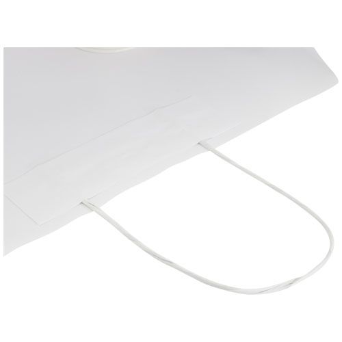 Bolsa de papel kraft 120 g/m2 con asas de papel retorcido, 31 x 12 x 25 cm