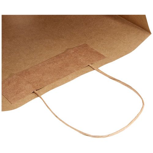 Bolsa de papel kraft 120 g/m2 con asas de papel retorcido, 31 x 12 x 25 cm