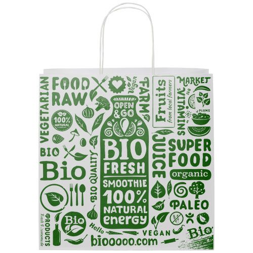Sac en papier Kraft 120 g/m2avec poignées torsadées, XL - 2
