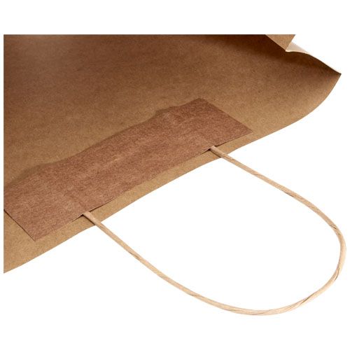 kraft Bolsa de papel kraft 120 g/m2 con asas de papel retorcido, 31 x 12 x 31 cm
