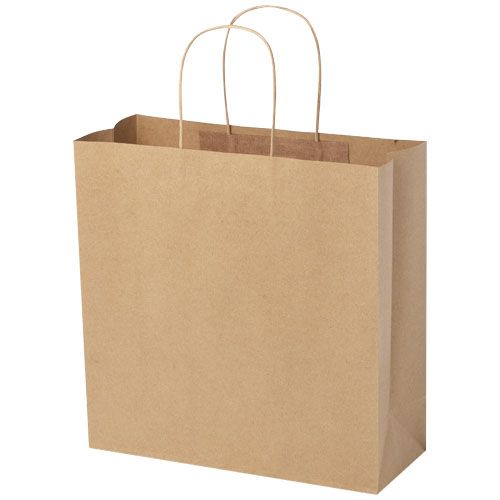 Bolsa de papel kraft 120 g/m2 con asas de papel retorcido, XL