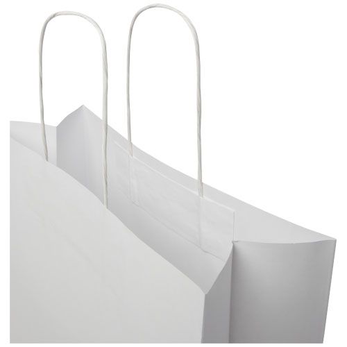 Bolsa de papel kraft 120 g/m2 con asas de papel retorcido, 31 x 12 x 31 cm