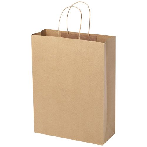 Bolsa de papel kraft 120 g/m2 con asas de papel retorcido, XXL