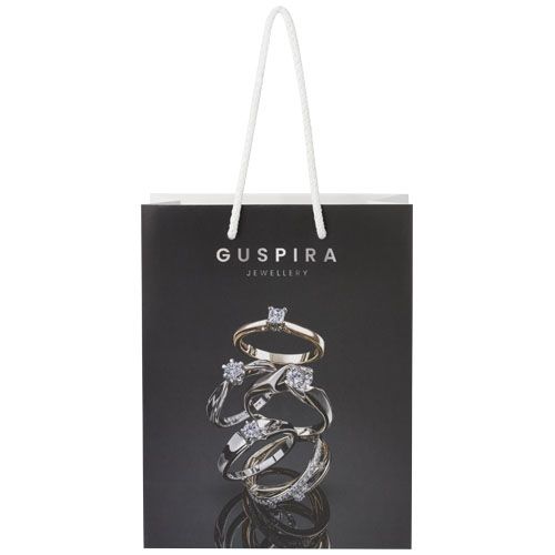 Sac en papier 170 g/m2 intégra fait à la main avec poignées en plastique, taille moyenne - 2