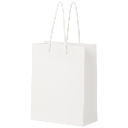Bolsa de papel integra 170 g/m2 hecha a mano con asas de cordón en PP, 18 x 9 x 23 cm