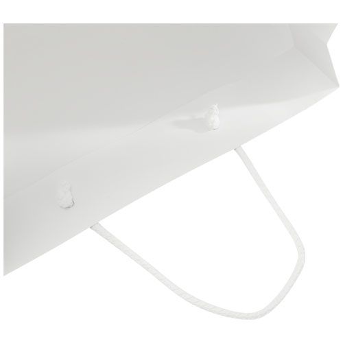 Bolsa de papel integra 170 g/m2 hecha a mano con asas de plástico, XL