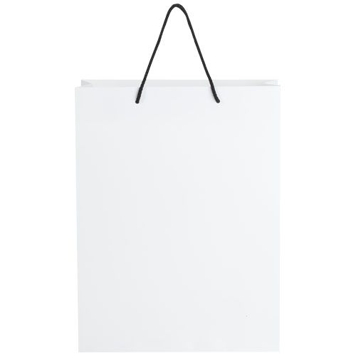 Bolsa de papel integra 170 g/m2 hecha a mano con asas de plástico, XL