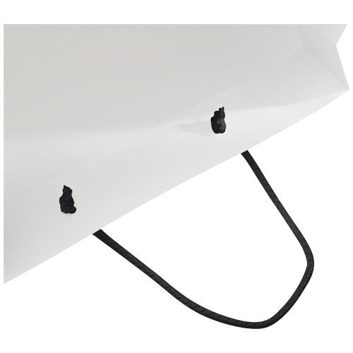 Bolsa de papel integra 170 g/m2 hecha a mano con asas de plástico, XL
