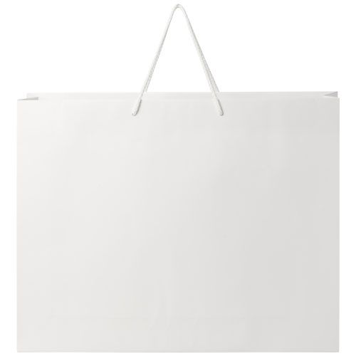 Bolsa de papel integra 170 g/m2 hecha a mano con asas de cordón en PP, 45 x 10 x 35 cm