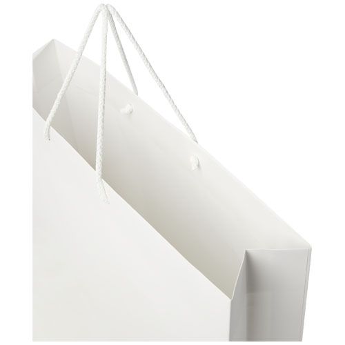 Bolsa de papel integra 170 g/m2 hecha a mano con asas de plástico, XXL