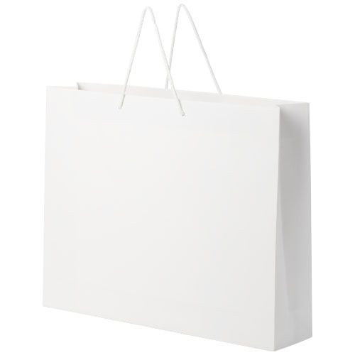 Bolsa de papel integra 170 g/m2 hecha a mano con asas de cordón en PP, 45 x 10 x 35 cm