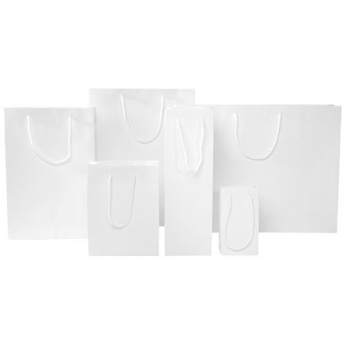 Bolsa de papel integra 170 g/m2 hecha a mano con asas de cordón en PP, 45 x 10 x 35 cm