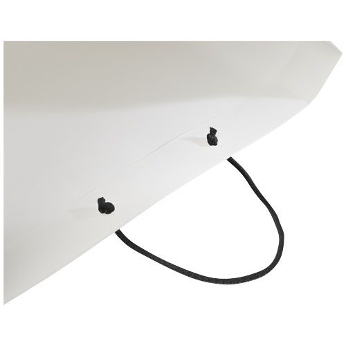 Bolsa de papel integra 170 g/m2 hecha a mano con asas de cordón en PP, 45 x 10 x 35 cm