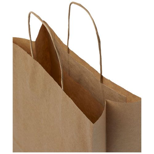 Bolsa de papel kraft 80 g/m2 con asas retorcidas, 25 x 11 x 32 cm