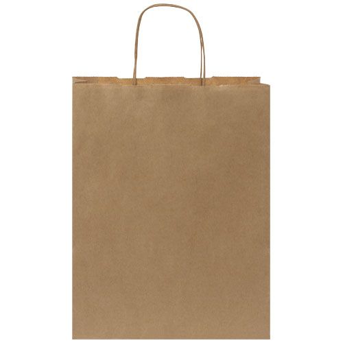 Bolsa de papel kraft 80 g/m2 con asas retorcidas, 25 x 11 x 32 cm