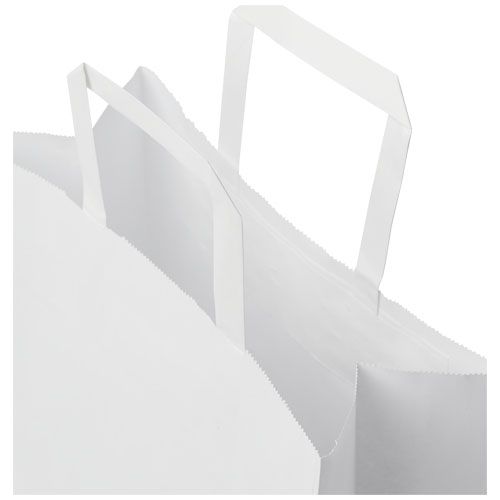 Bolsa de papel kraft 80-90 g/m2 con asas planas, mediana