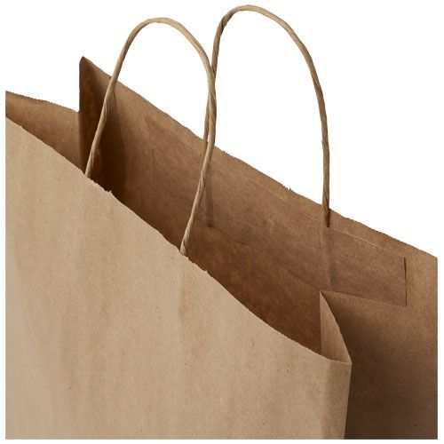 kraft Bolsa de papel kraft 80-90 g/m2 con asas retorcidas, 32 x 12 x 40 cm