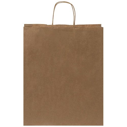 kraft Bolsa de papel kraft 80-90 g/m2 con asas retorcidas, 32 x 12 x 40 cm