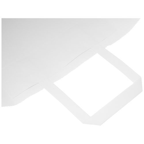 white Bolsa de papel kraft 80-90 g/m2 con asas planas, 32 x 12 x 40 cm