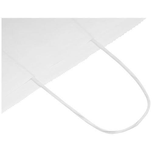 white Bolsa de papel kraft 80-90 g/m2 con asas retorcidas, 34 x 20 x 35 cm