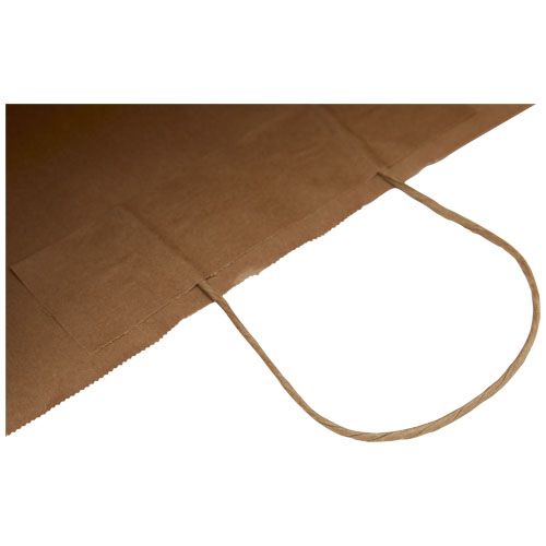 kraft Bolsa de papel kraft 80-90 g/m2 con asas retorcidas, 34 x 20 x 35 cm