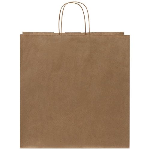 kraft Bolsa de papel kraft 80-90 g/m2 con asas retorcidas, 34 x 20 x 35 cm