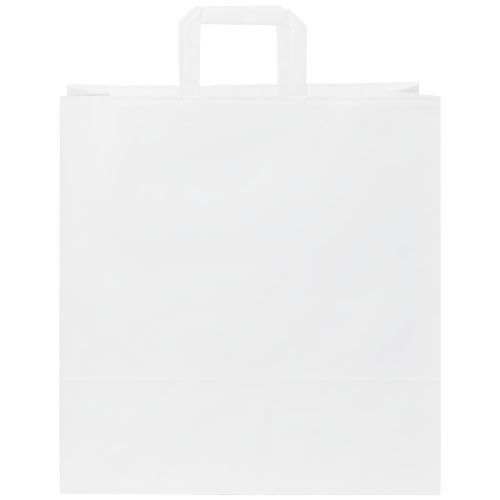 white Bolsa de papel kraft 80-90 g/m2 con asas planas, XL