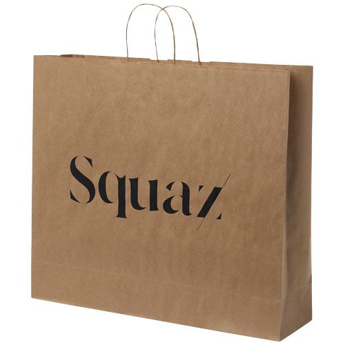 BOLSA DE PAPEL KRAFT 90-100 G/M2 CON ASAS RETORCIDAS, 49.5 X 14 X 44 CM