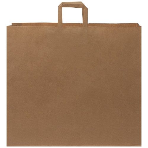Bolsa de papel kraft 90-100 g/m2 con asas planas, 49.5 x 14 x 44 cm