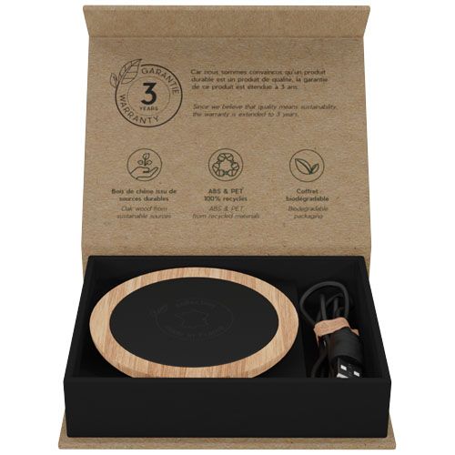 pardo claro Estación de carga inalámbrica de 10 W