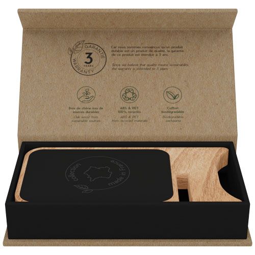 pardo claro Soporte de carga inalámbrico de 10 W