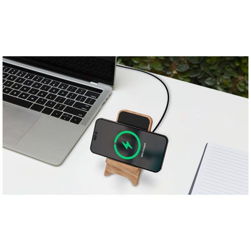 pardo claro Soporte de carga inalámbrico de 10 W