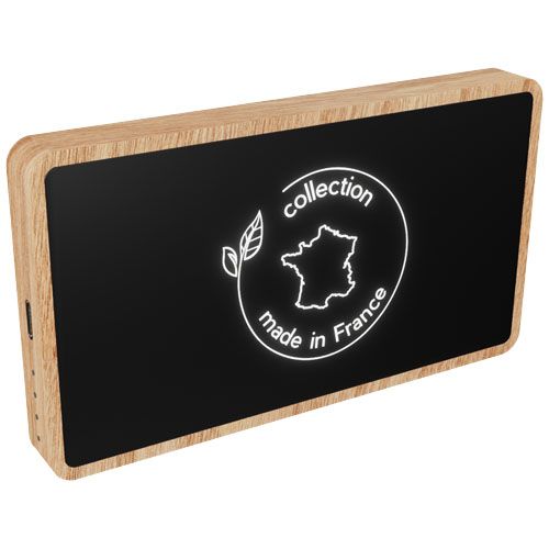 Batería externa inalámbrica de madera de 5000 mAh 