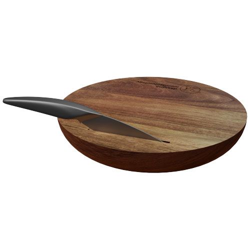 Set de tabla de cortar de madera y cuchillo 