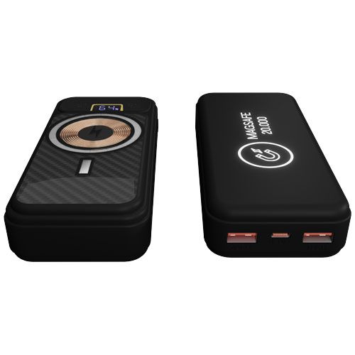 black Batería externa magnética de 20 000 mAh
