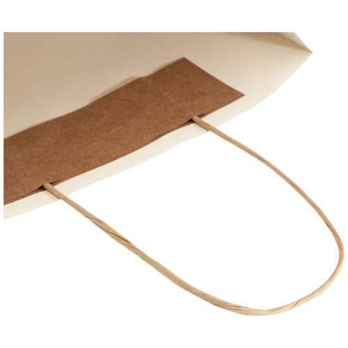 Bolsa de papel de residuos agrícolas 150 g/m2 con asas de papel retorcido, pequeña