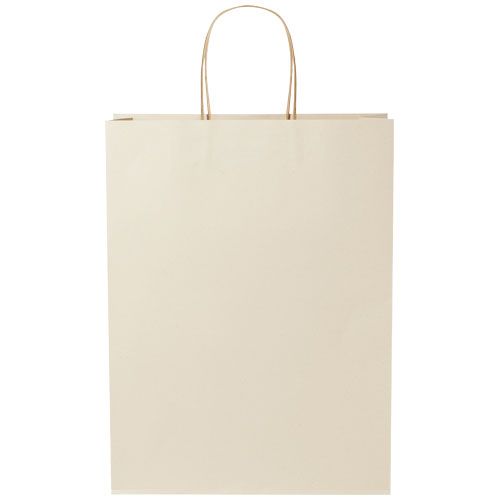 Bolsa de papel de residuos agrícolas 150 g/m2 con asas de papel retorcido, XXL