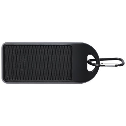 black Altavoz Bluetooth® de plástico reciclado de 3 W IPX4 con certificación RCS