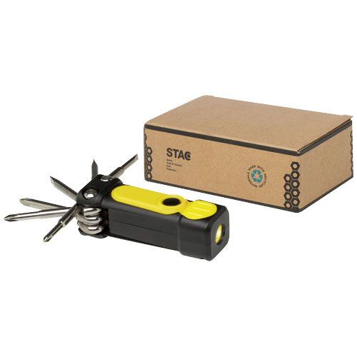 Set de destornilladores de plástico reciclado 8 en 1 RCS con linterna 