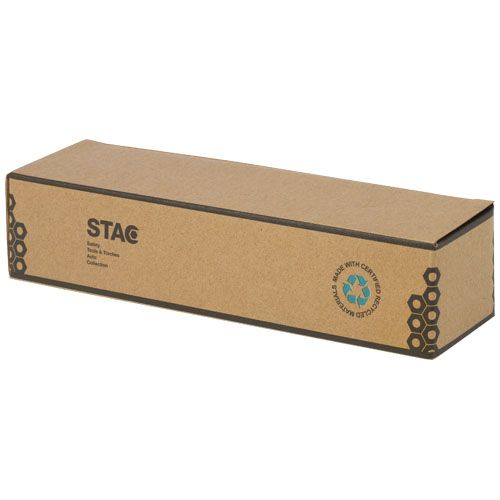 Linterna de plástico reciclado con mosquetón de bambú/RCS 