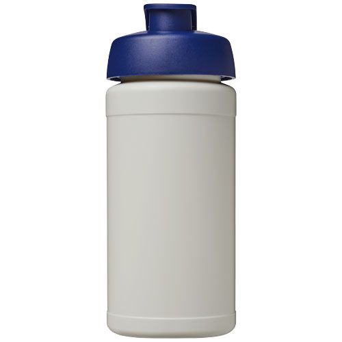 natural/azul Bidón deportivo con tapa Flip de material reciclado de 500 ml