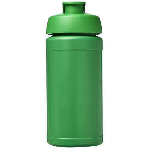 green Bidón deportivo con tapa Flip de material reciclado de 500 ml