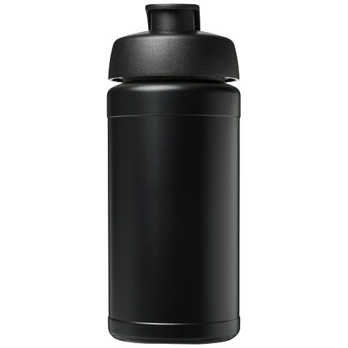 black Bidón deportivo con tapa Flip de material reciclado de 500 ml