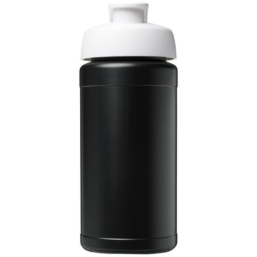 negro/blanco Bidón deportivo con tapa Flip de material reciclado de 500 ml